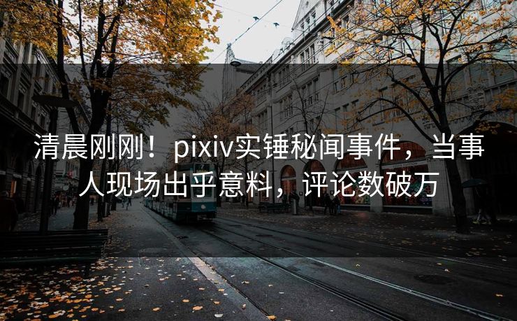 清晨刚刚！pixiv实锤秘闻事件，当事人现场出乎意料，评论数破万
