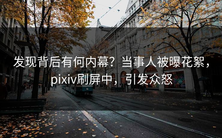 发现背后有何内幕？当事人被曝花絮，pixiv刷屏中，引发众怒
