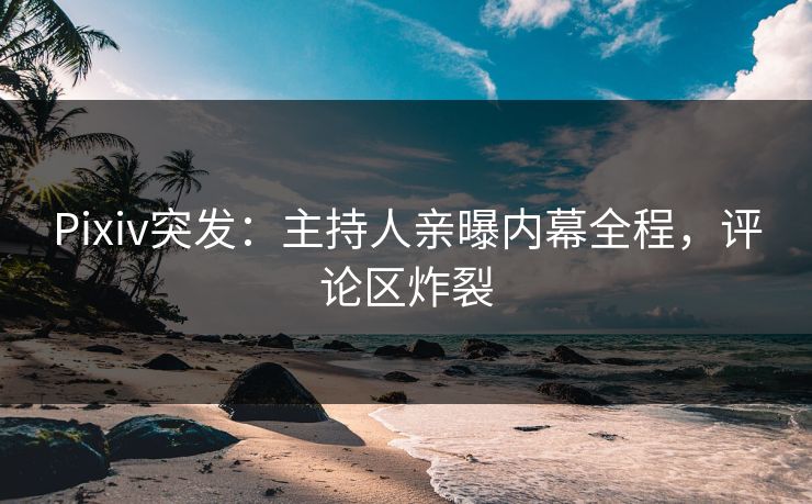 Pixiv突发：主持人亲曝内幕全程，评论区炸裂