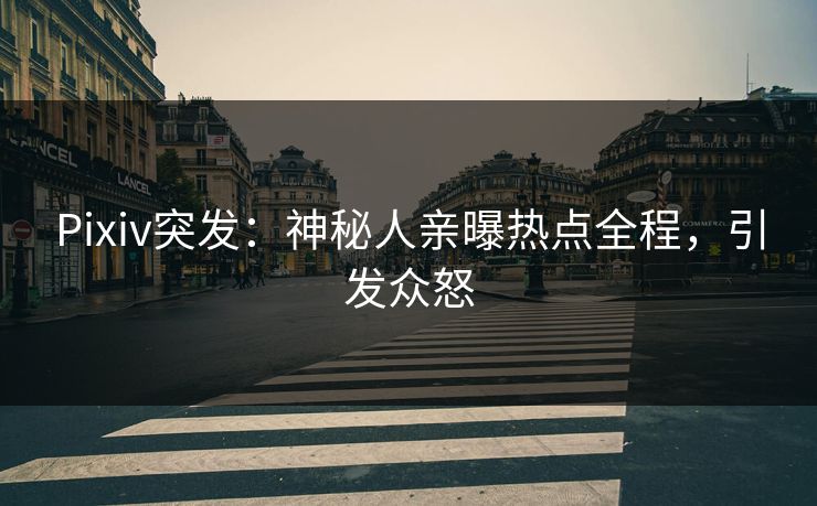 Pixiv突发：神秘人亲曝热点全程，引发众怒