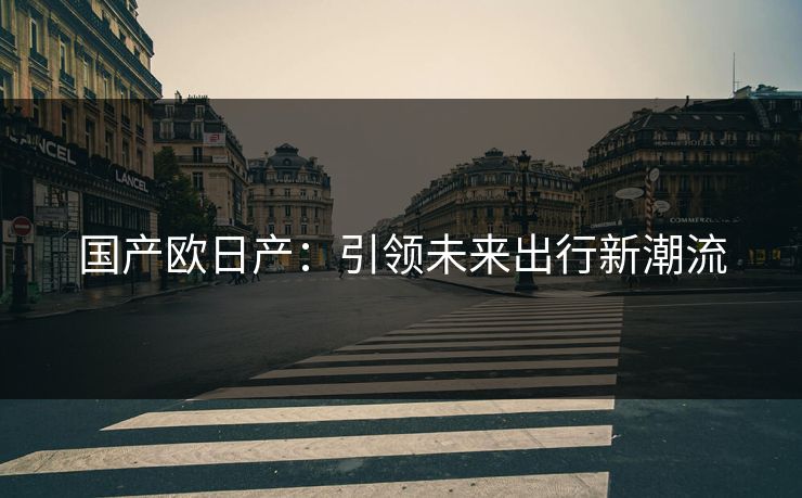 国产欧日产：引领未来出行新潮流